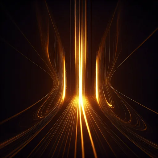 Futuristic digital light trails